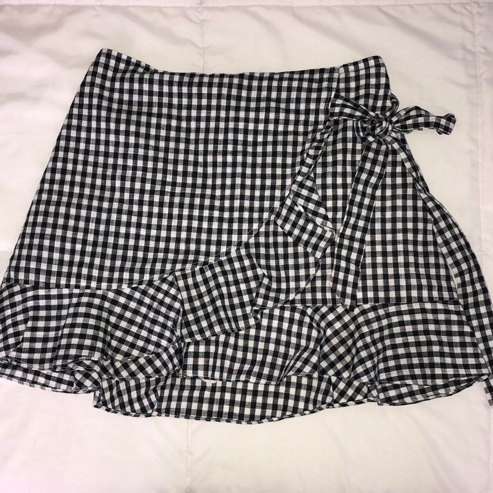 gingham skort